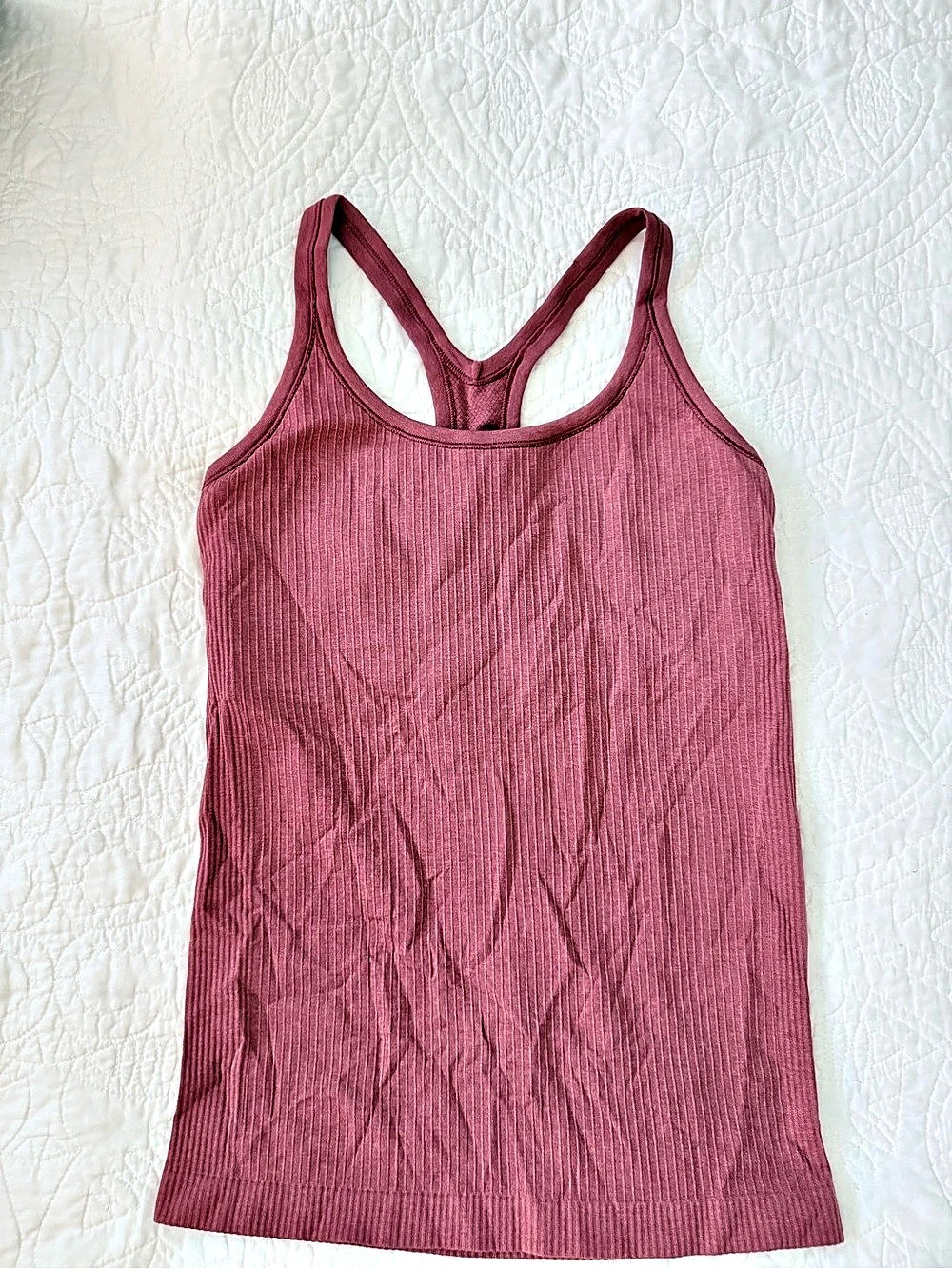 lululemon Ebb to Street Tank Ribbed Athletic Pink